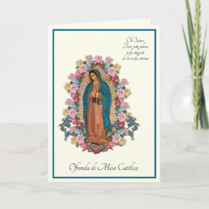 Guadalupe Spaanse Sympathie Mis Offerande Gebed Kaart