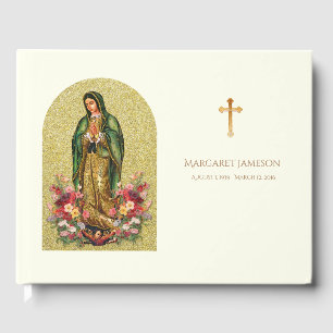 Guadalupe Vierge Marie Funeral Memorial Livre d'or