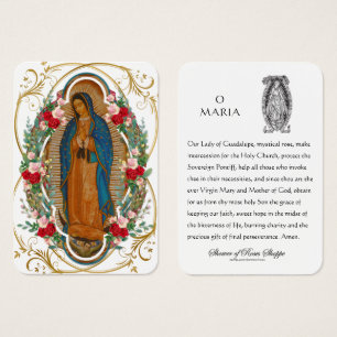 Guadalupe Vierge Marie Prière espagnole Carte Sain