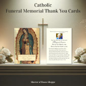 Guadalupe Vierge Marie Prière funéraire Carte Sain