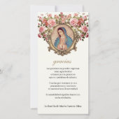 Guadalupe Virgin Mary Funeral condoléances Spaans Bedankkaart (Voorkant)