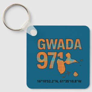 Guadeloupe 971 Gwadaland  - Reis Antillen Sleutelhanger