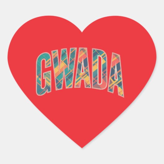 GUADELOUPE HART STICKER (Voorkant)