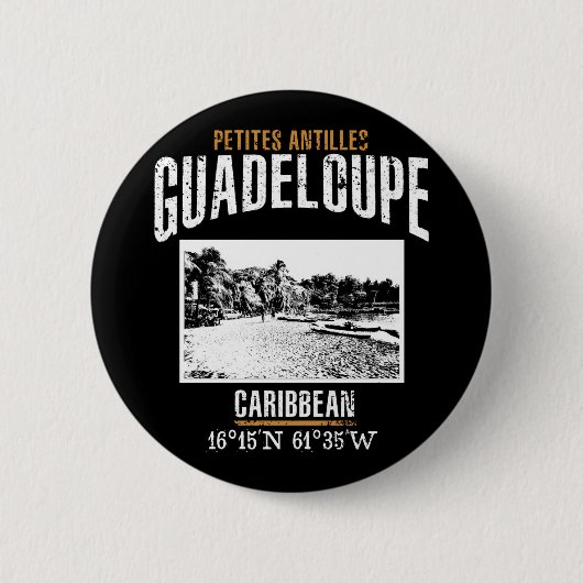 Guadeloupe Ronde Button 5,7 Cm (Voorkant)
