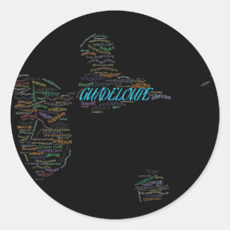 GUADELOUPE RONDE STICKER