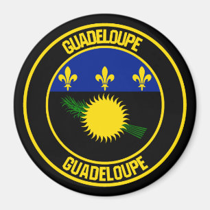 Guadeloupe Round Emblem Magneet