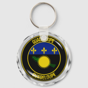 Guadeloupe Round Emblem Sleutelhanger