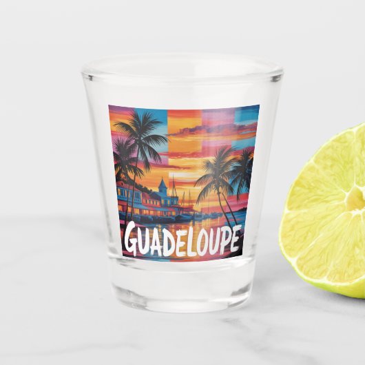 Guadeloupe shot glas (Voorkant)
