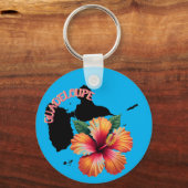 GUADELOUPE SLEUTELHANGER (Voorkant)