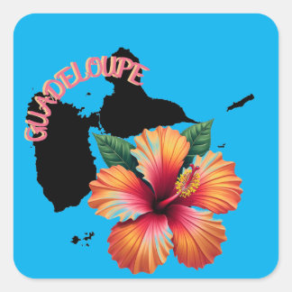 GUADELOUPE VIERKANTE STICKER