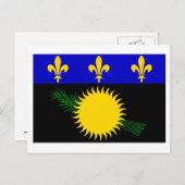 Guadeloupe vlag briefkaart (Voorkant / Achterkant)