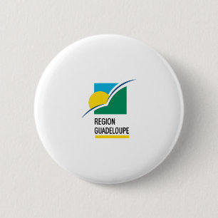 Guadeloupe vlag ronde button 5,7 cm