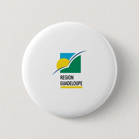Guadeloupe vlag ronde button 5,7 cm (Voorkant)