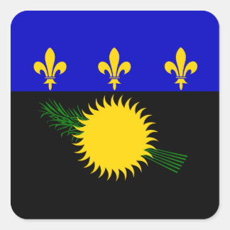 Guadeloupse vlag vierkante sticker