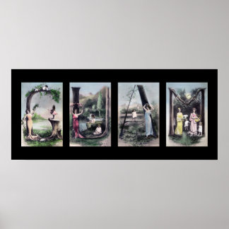 GUAM  alfabet Letter Name Art Poster