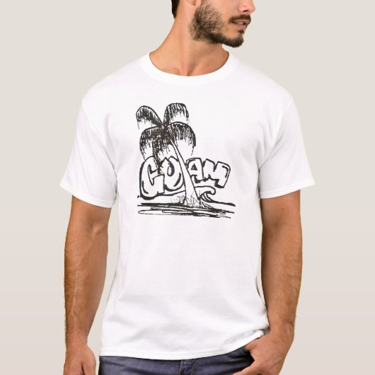 guam b&w t-shirt (Voorkant)
