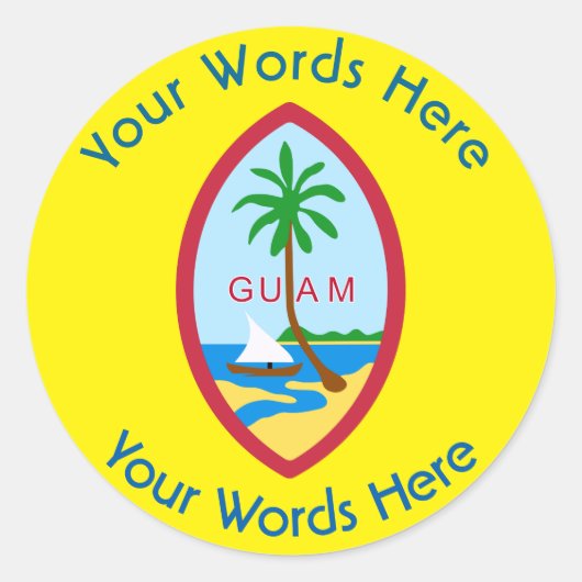 Guam Coat of Arms Custom Sticker (Voorkant)
