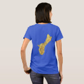 Guam Drapeau et carte T-shirt (Dos entier)
