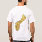 Guam Drapeau et carte T-shirt (Dos)