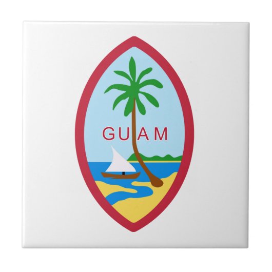 GUAM - embleem/vlag/wapen/symbool Tegeltje (Voorkant)