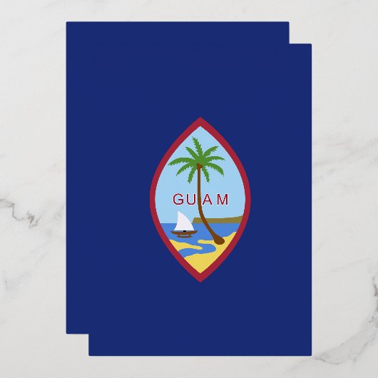 Guam Flag Folie Uitnodiging (Voorkant / Achterkant)