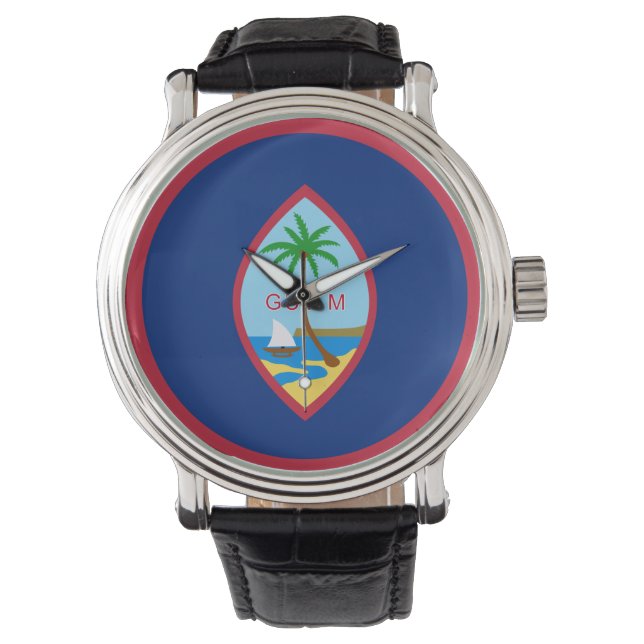 Guam Flag Horloge (Voorkant)