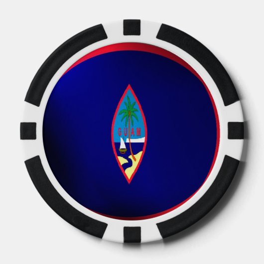 Guam Flag Poker Chips (Voorkant)