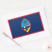 Guam Flag Rechthoekige Sticker (Envelop)