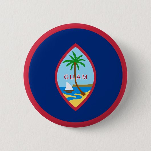 Guam Flag Ronde Button 5,7 Cm (Voorkant)