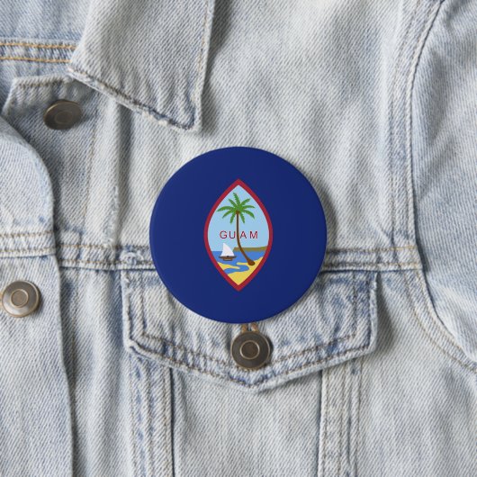 Guam Flag Ronde Button 7,6 Cm (In situ)
