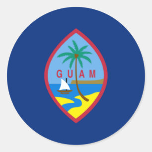 Guam Flag Ronde Sticker