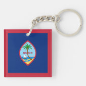 Guam Flag Sleutelhanger (Achterkant)