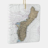 Guam Island Nautical Chart Keramisch Ornament (Rechts)