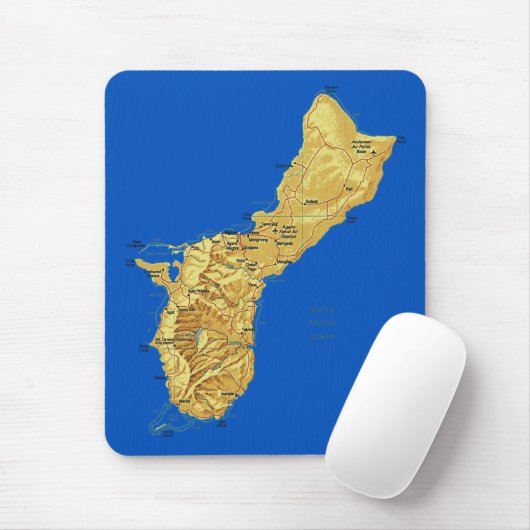 Guam Map Mousepad Muismat (Met muis)