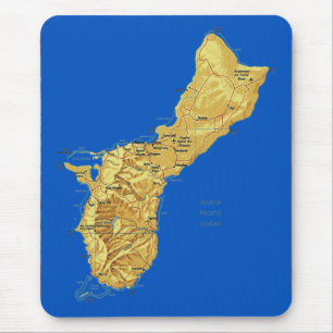 Guam Map Mousepad Muismat