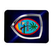 Guam Mettalic Emblem Magneet (Horizontaal)