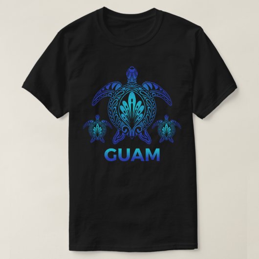 Guam Ocean Blue Zee Turtle Souvenirs T-shirt (Design voorkant)