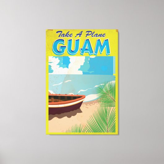 Guam Oude Reisposter Canvas Afdruk (Voorkant)