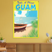 Guam Oude Reisposter Canvas Afdruk (Insitu (Woonkamer))
