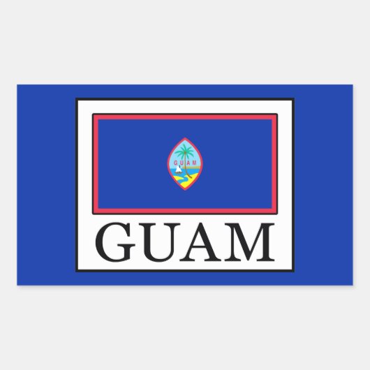 Guam Rechthoekige Sticker (Voorkant)