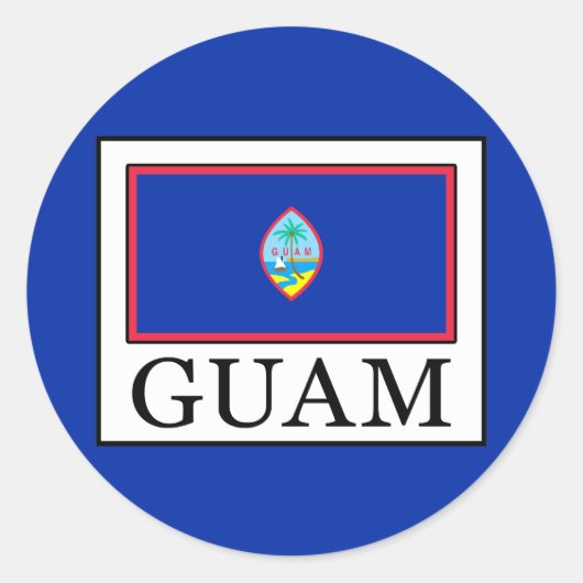 Guam Ronde Sticker (Voorkant)