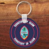 Guam Round Emblem Sleutelhanger (Voorkant)