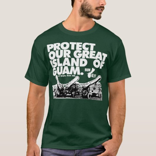 GUAM RUN 671 beschermt Ons eiland T-shirt (Voorkant)