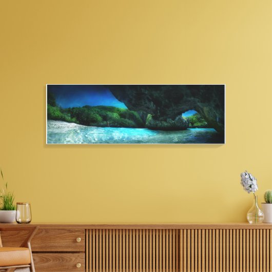 GUAM Spaanse Stappen panoramisch Canvas Afdruk (Insitu (Woonkamer))
