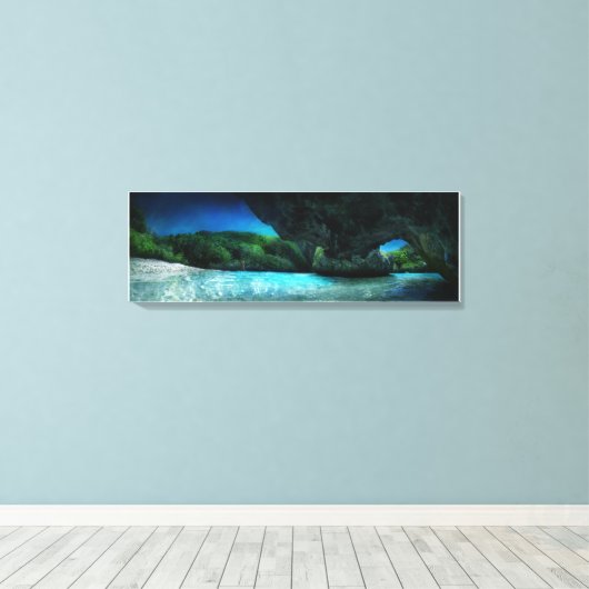 GUAM Spaanse Stappen panoramisch Canvas Afdruk (Insitu (Houten vloer))