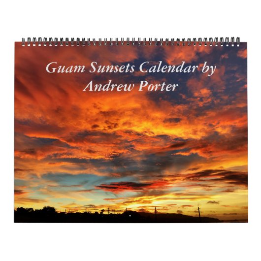 Guam Sunsets Calendrier 12 mois (Protection)