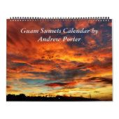 Guam Sunsets Calendrier 12 mois (Protection)