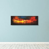 GUAM Tumon Bay-zonsondergang Canvas Afdruk (Insitu (Houten vloer))