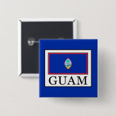 Guam Vierkante Button 5,1 Cm (Voorkant /achterkant)