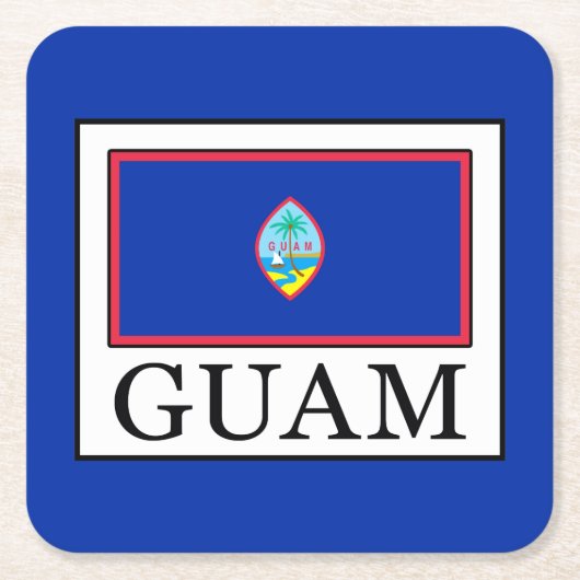 Guam Vierkante Kartonnen Onderzetter (Voorkant)